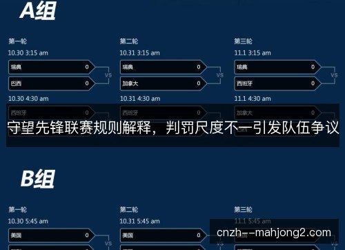 守望先锋联赛规则解释，判罚尺度不一引发队伍争议